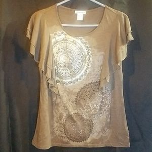 Medium Hannah Blouse Top, Mandala designs Beaded